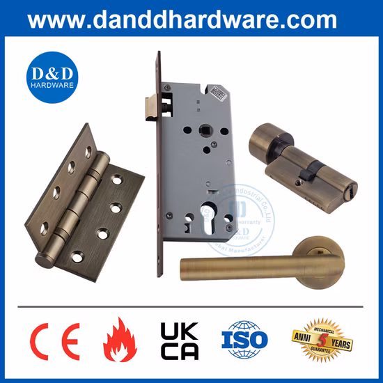 SS304 Antique Brass Security Rubber Metal Door Stop Fitting Hardware