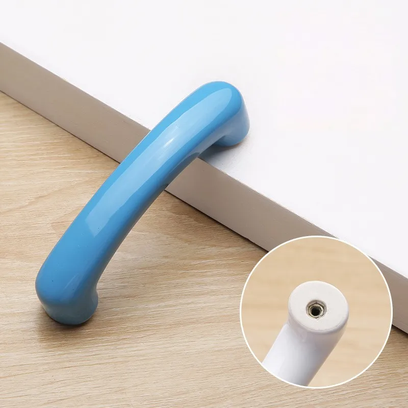 Coastal Style Decorative Furniture Ceramic Children Blue Bedroom Cabinet Drawer Handles Knobs and Pulls